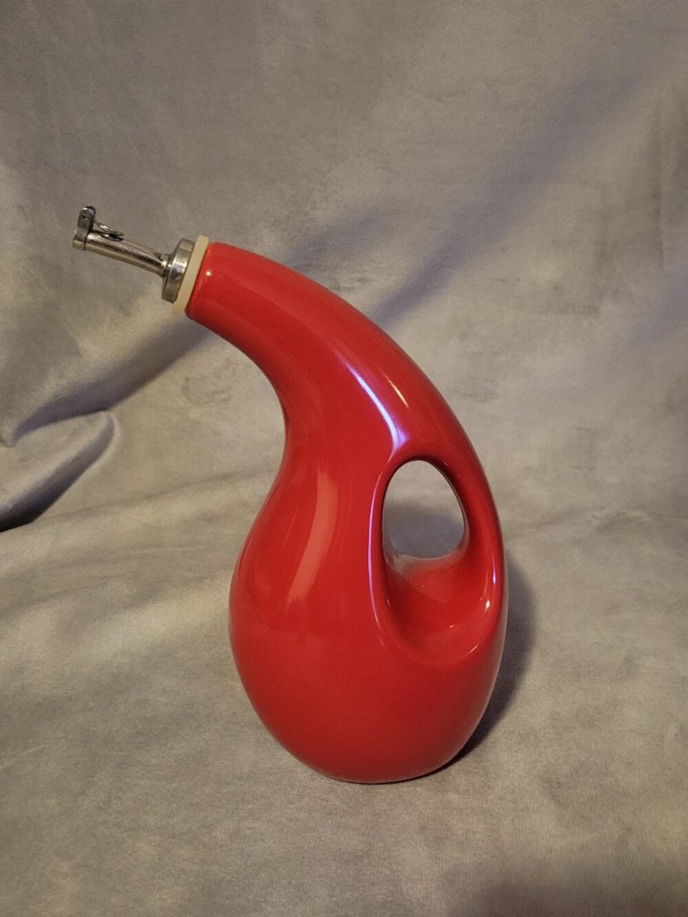 Rachel Ray Red Stonewsre Olive Oil EVOO Bottle Dispenser Cruet 24oz - H016S
